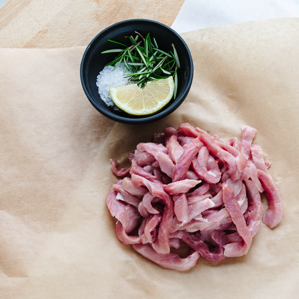 Geschnetzeltes vom Strohschwein